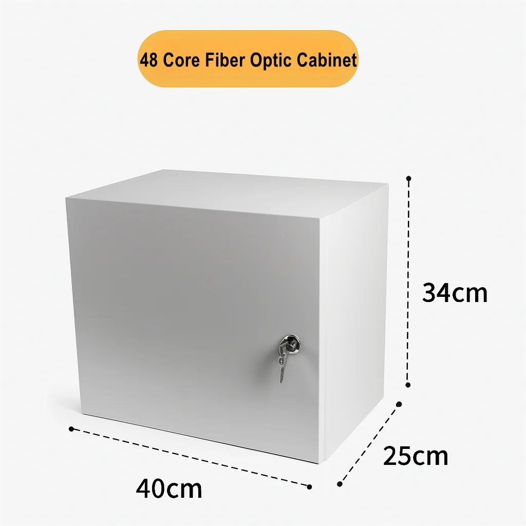 Outdoor 48 Core 5G Ready FTTH FTTX Fiber Optic Distribution Cabinet IP65 Waterproof Wall-M