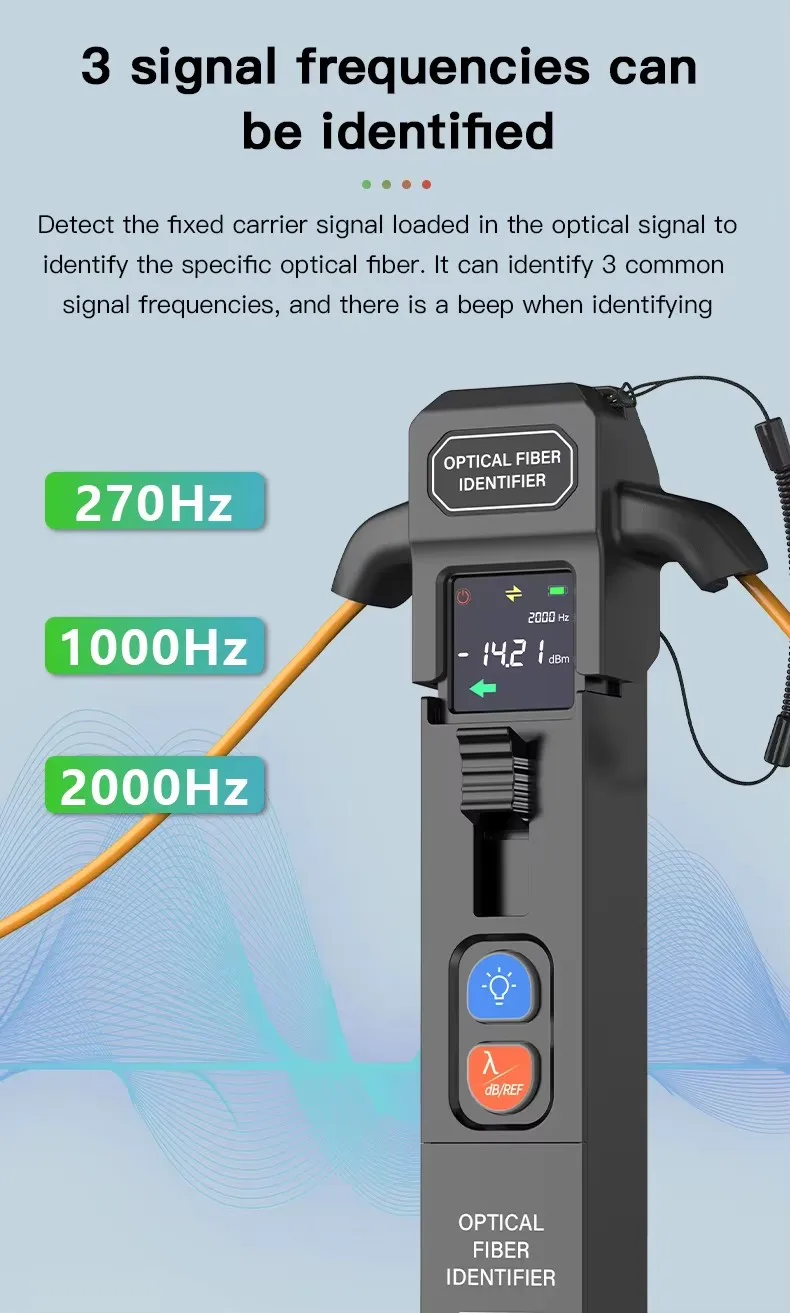 KFl-35 Metal Material Optical Fiber signal Identifier Live Fiber Identifier Detector Fiber Traffic Tester