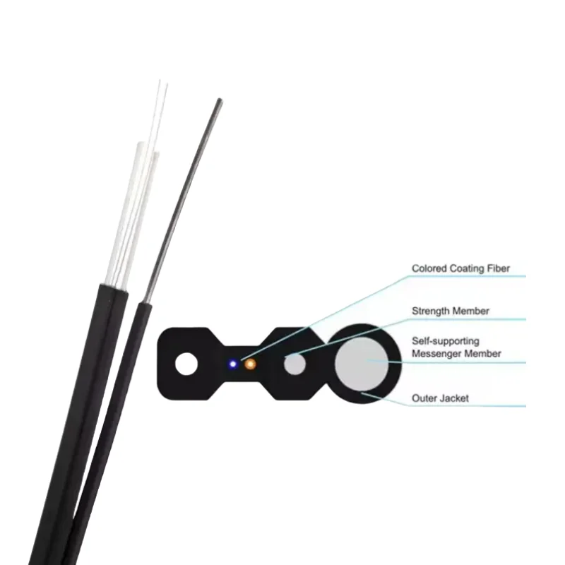GJYXFCH FTTH Drop Cable Single Mode 1 Core Outdoor Fiber Optic Cable G652D G657A1 G657A2 LSZH Communication Cables-boxintelecom