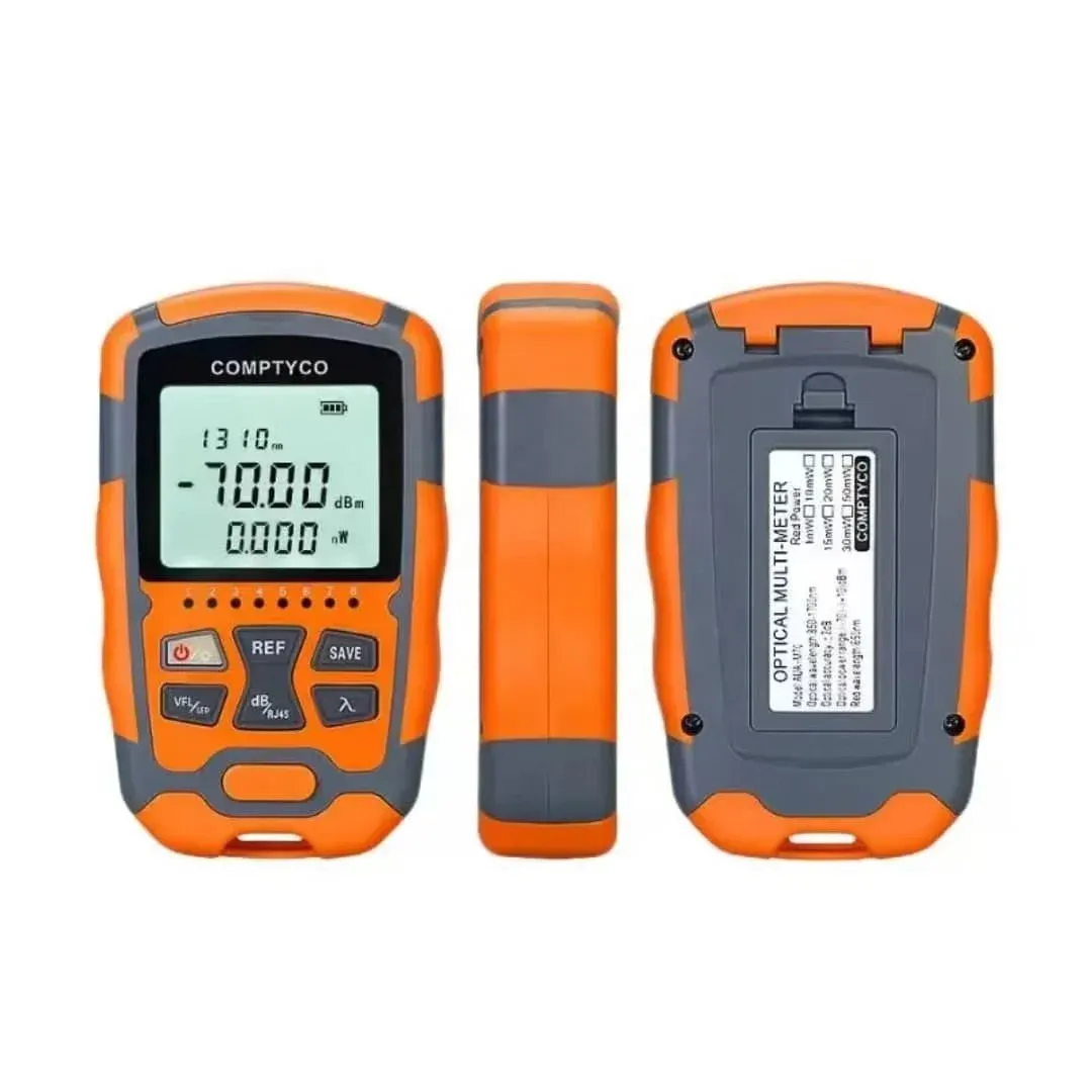 Optical Power Meter AUA-M70 Fiber Optic Tester (-70~+10dBm) Built-in VFL+OPM 4-in-1 Optica