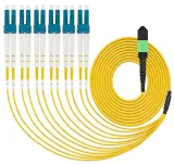 High Quality MTP-MPO to LC Single Mode Fiber Jumper OS2 9/125μm LSZH Low Loss for Data Cen
