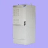 Aluminum Alloy Outdoor Telecom Cabinet with  Heat Exchanger Installed on the Door of 22 U 