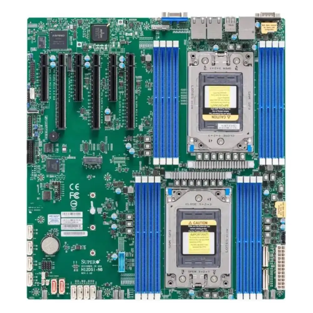 Hot Sale Used SUPERMICRO MBD-H12DSI-N6-O EATX Motherboard AMD EPYC Processor Stock Server 1