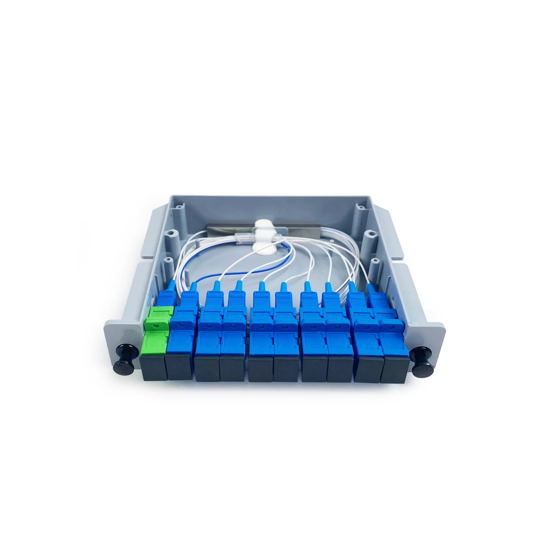 Ftth Low Il sc Apc/upc 1x32 1x8 1x16 Singlemode Sm Fiber Optic Abs Box Optical Plc Splitte