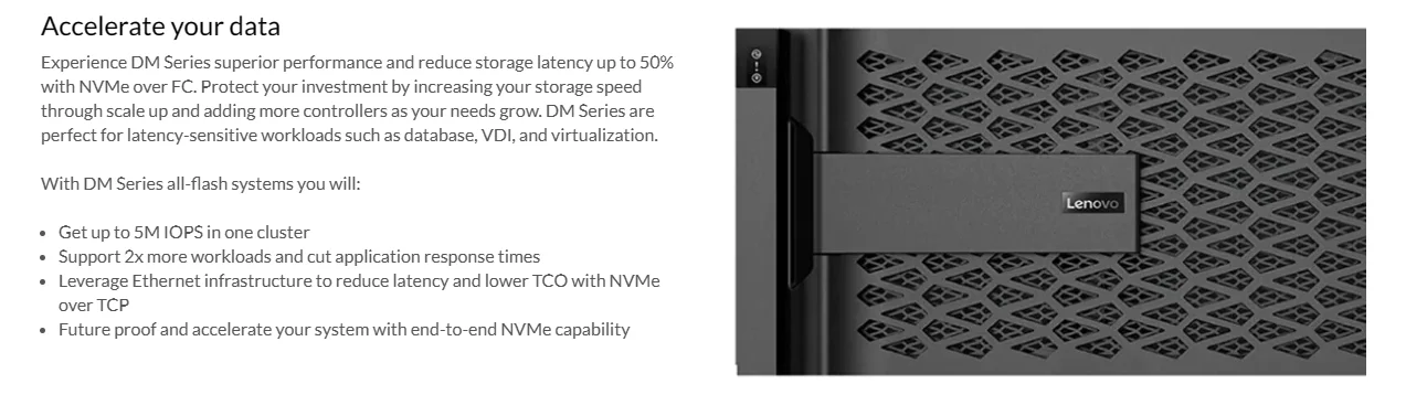 Durable Lenovo ThinkSystem DM5000F Storage All-Flash Array 1