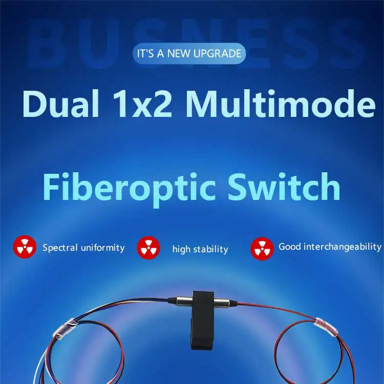 ZG TECH Dual 1x2 Multimode Fiberoptic Switch 8-Port 1310/1550nm FTTx LC/SC/FC/ST Connectors