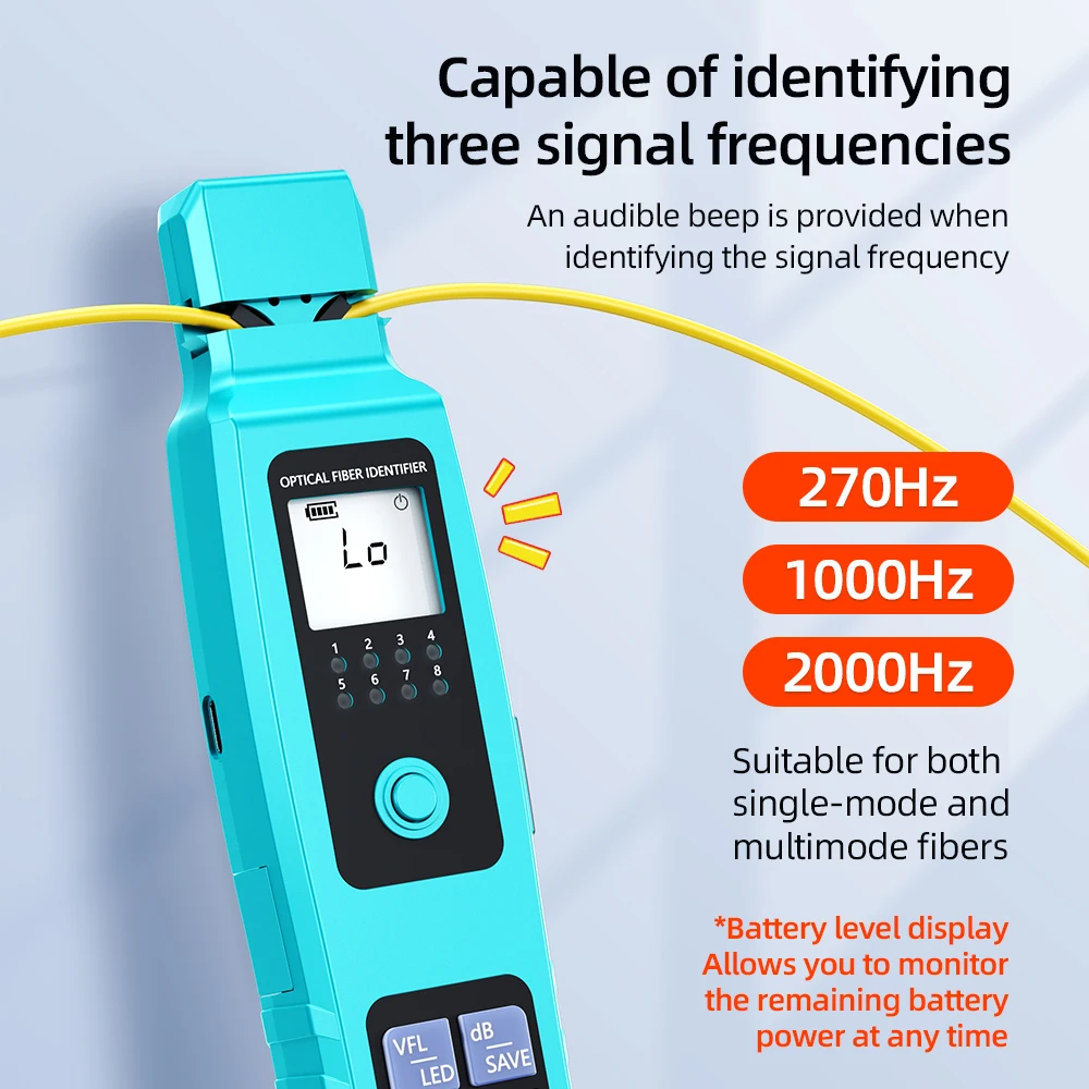 Multifunctional  Fiber Identifier With OFI OPM VFL RJ45 Cable Locator Built In 10mw Visual
