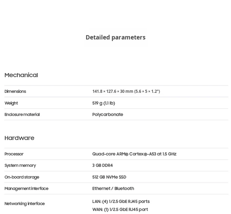 Ubiquiti UCG-MAX Gateway FTTH Network 512 GB NVMe SSD 4x 2.5G LAN 1x 2.5G WAN