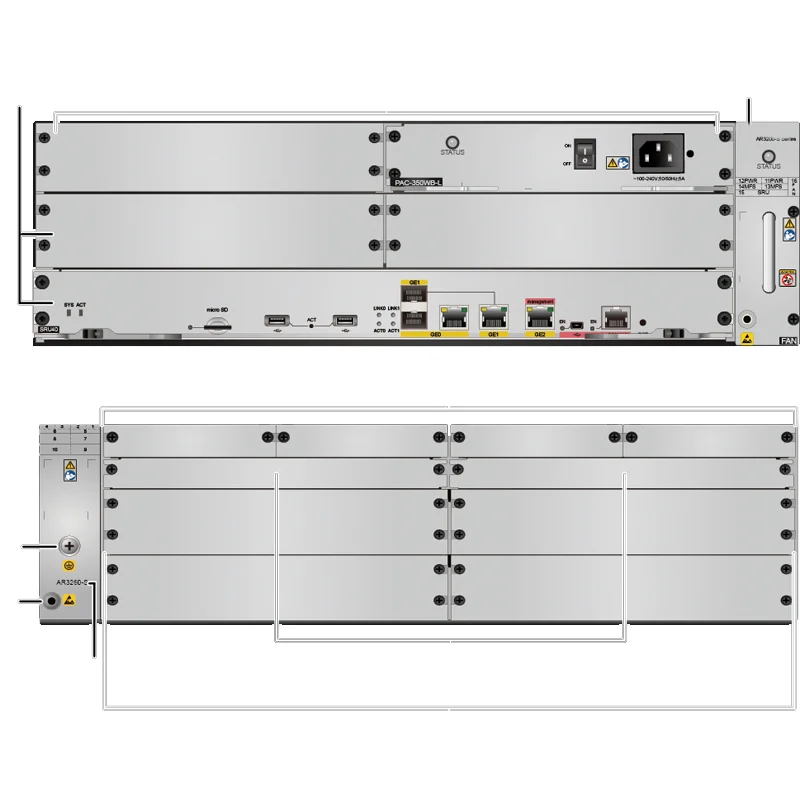 Ar3260-S 02350BVG 4G Service and Router Unit 40,4 SIC,2 WSIC,4 XSIC,350W AC Power Enterprise Industrial Gigabit Access Routers 0