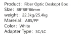 1 Port Fiber Optic Desktop Box FTTH Terminal Box SC LC Fiber Wall Outlet Faceplate Indoor 