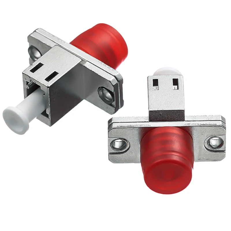 Telecom Grade LC-FC Single Mode Fiber Optic Metal Adapter with Flange Coupler for FTTH and