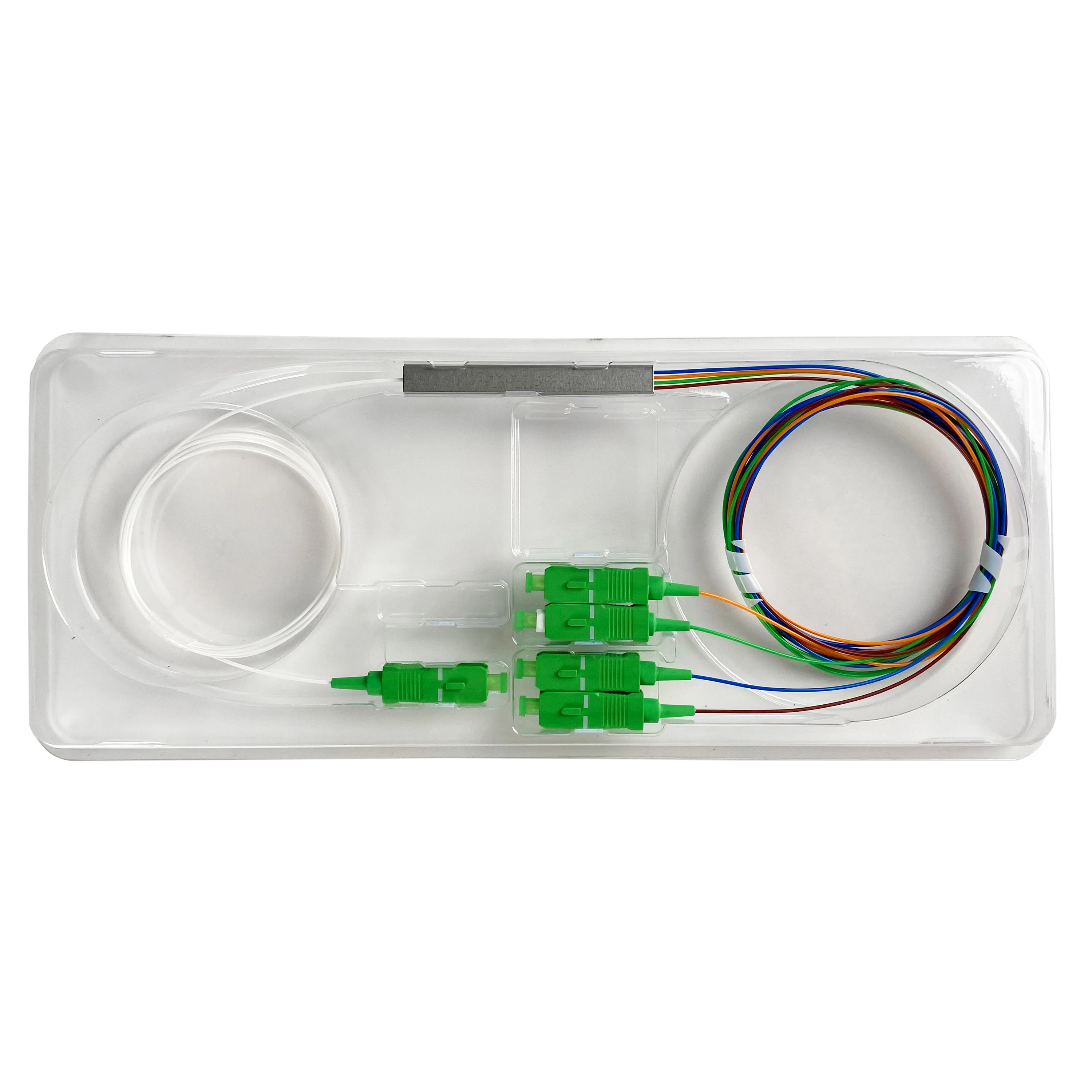 FTTH 1x4 SCAPC Single Mode PLC Splitter with POE/GSM Support Mini Type Fiber Optic