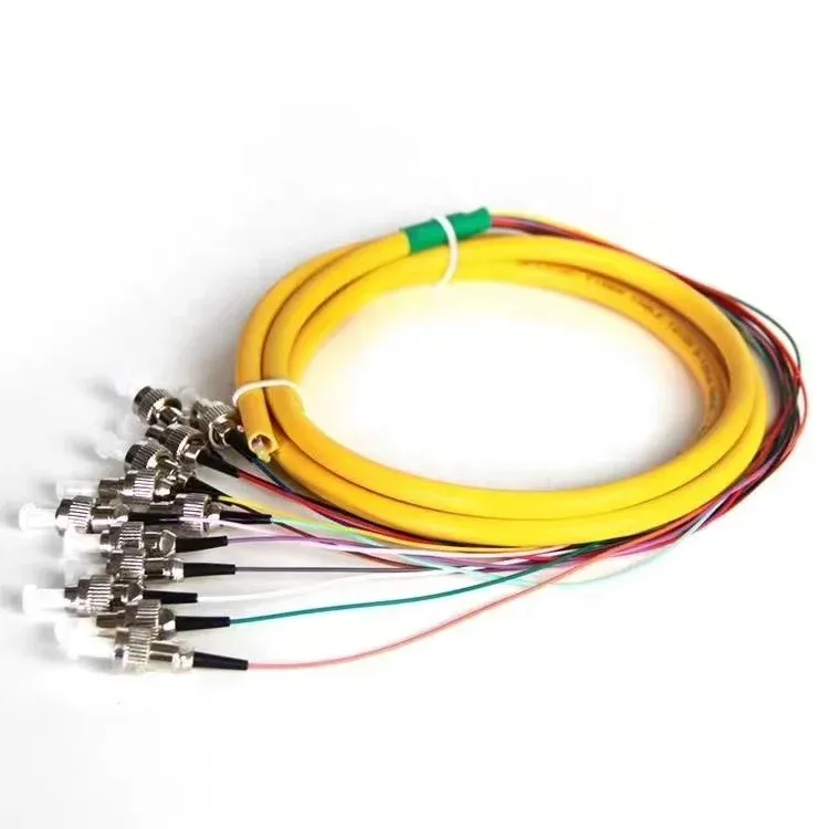 Fiber Optic Bundle Pigtails FCUPC Connector 12 Color 0.9mm SM FTTH Pigtail