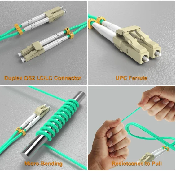 OM3 10Gb 50/125 Multimode Simplex LC/UPC-LC/UPC Fiber Patch Cord for Outdoor Use for 4G 3G