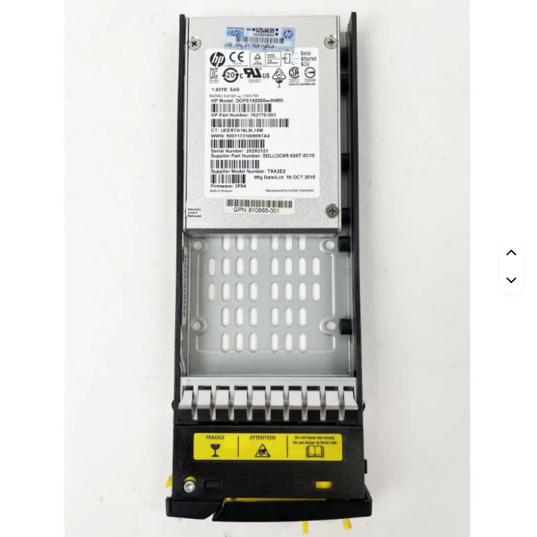 810771-001 K2P89B K2P89A H*P 3PAR 8000 1.92T SSD Hard Drive 762770-003 12G Server Hard Dis