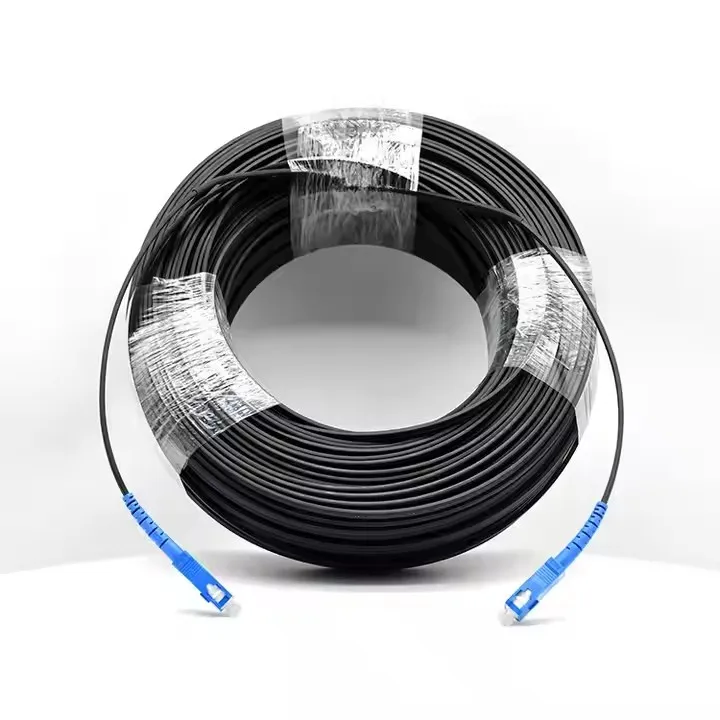 SC UPC SC APC FTTH Drop Cable Jumper 1 Core G657A1 Indoor Outdoor Fiber Optic Drop Wire Pa
