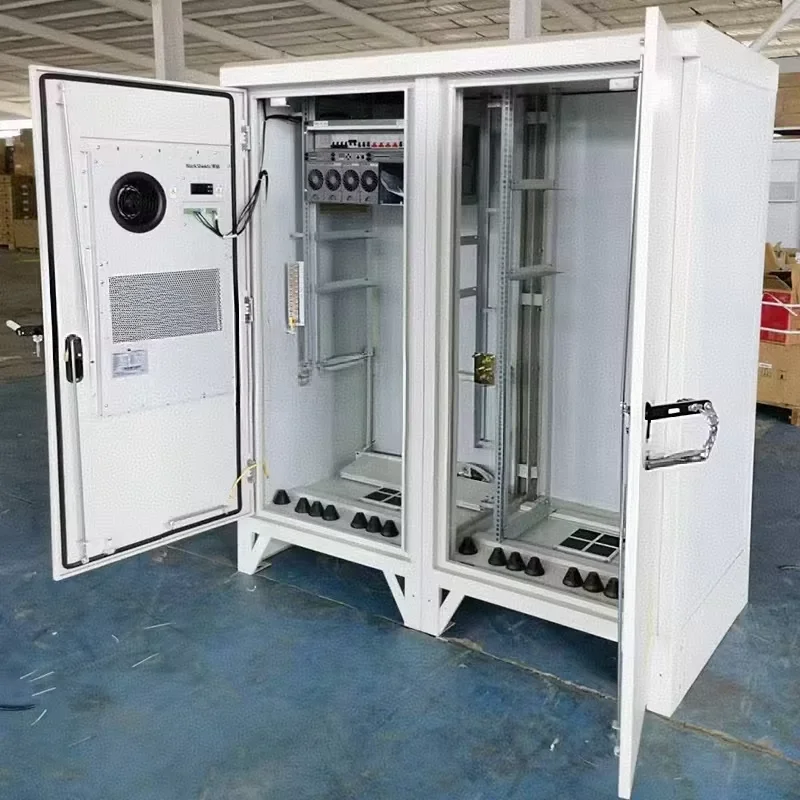 RH Brand Factory Customized 40U Outdoor Telecom Cabinet IP65 Stainless Steel Electronics Instrument Enclosure Double Door Powder-boxintelecom