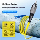 Single Mode 10G Fiber Optic Patch Cord 1m SC-FC 9/125 Pigtail Cable Single Core Connector 