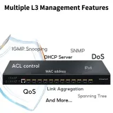 10G Enterprise Ethernet Switch 12 SFP Ports Optical SFP with QoS/VLAN/IGMP/DHCP 1U Rackmou