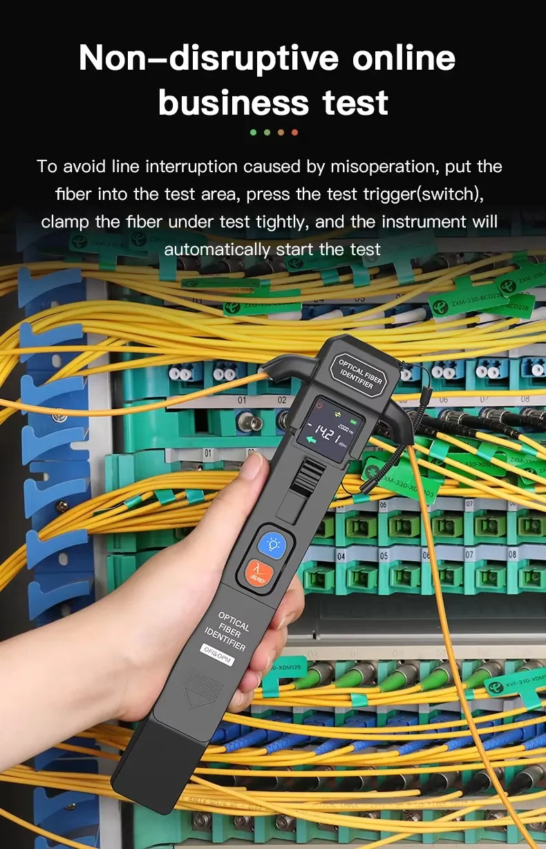 KFl-35 Metal Material Optical Fiber signal Identifier Live Fiber Identifier Detector Fiber Traffic Tester