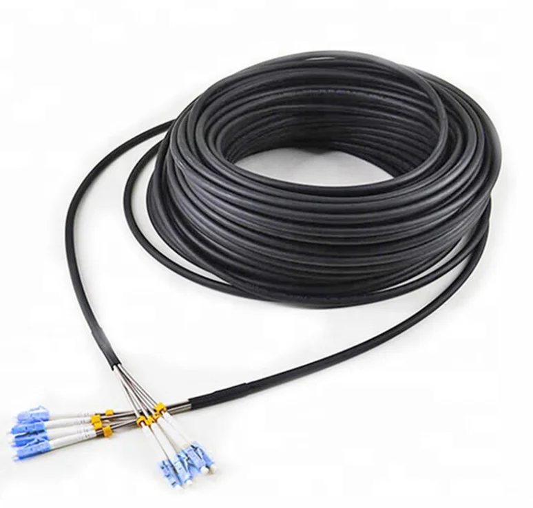 Hot Sell Armored Fiber Patch Cord  Outdoor Cable Assembly FTTA LCUPC-LCUPC  Patchcord  5.0