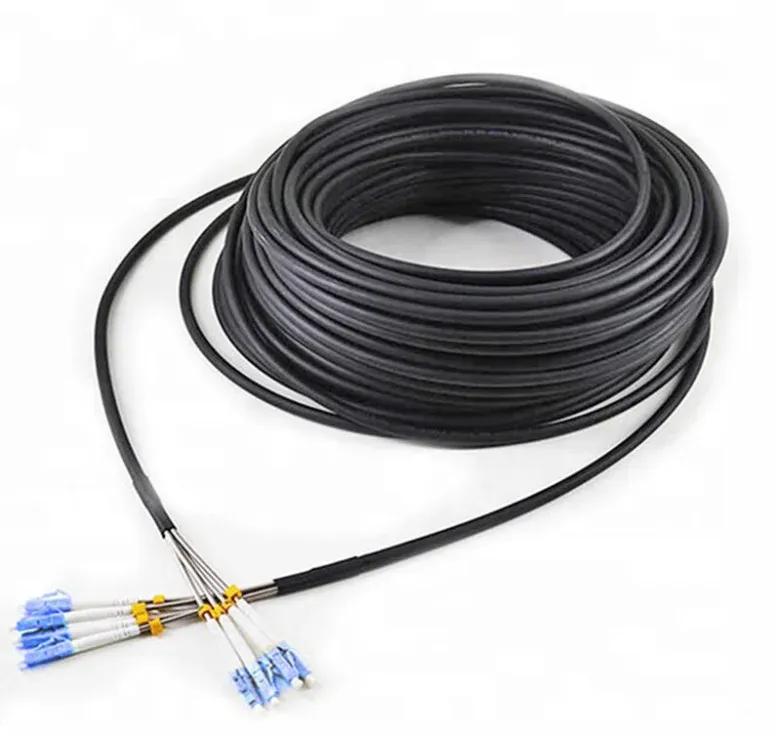 Hot Sell Armored Fiber Patch Cord  Outdoor Cable Assembly FTTA LCUPC-LCUPC  Patchcord  5.0