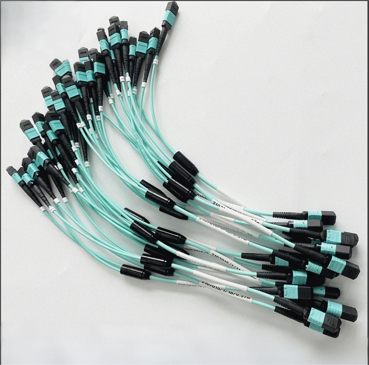 MPO/MTP Fiber Patch Cord 12/24 Core| Low Loss OM3/OM4/OS2 Trunk Cable| MPO to LC/SC Breakout