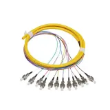 Carrier-Grade Fc Single-Mode 12-Core Bundled Pigtail Flange Plate Fiber Optic Cable for FT