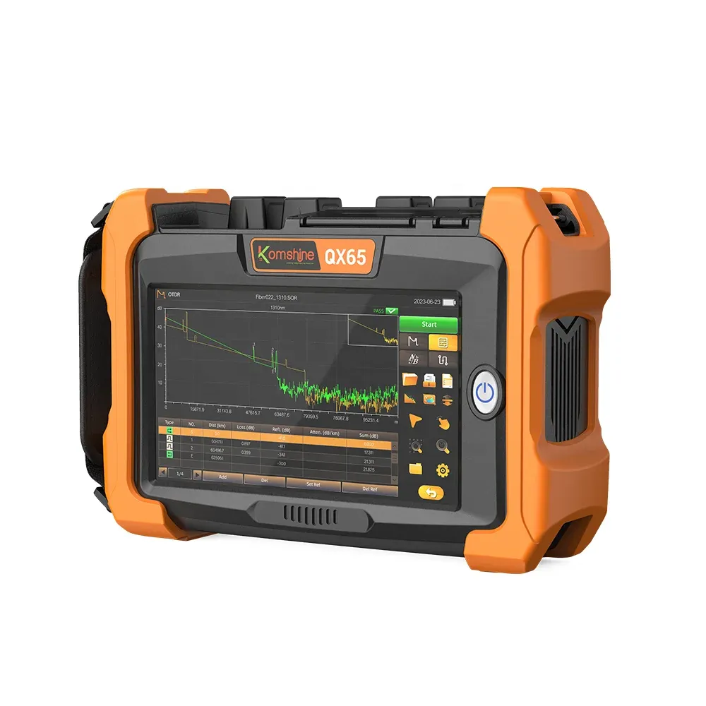 Komshine Optical Time Domain Reflectometer QX65 Mini OTDR 1310/1550/1625nm 26 24dB VFL OLS OPM RJ45 Event Map-boxintelecom
