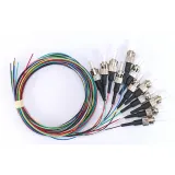 12 Core SC/ST/FC/LC/UPC Singlemode Pigtail Fiber Optic Cable - 0.9mm 12-Color Bundle Type 