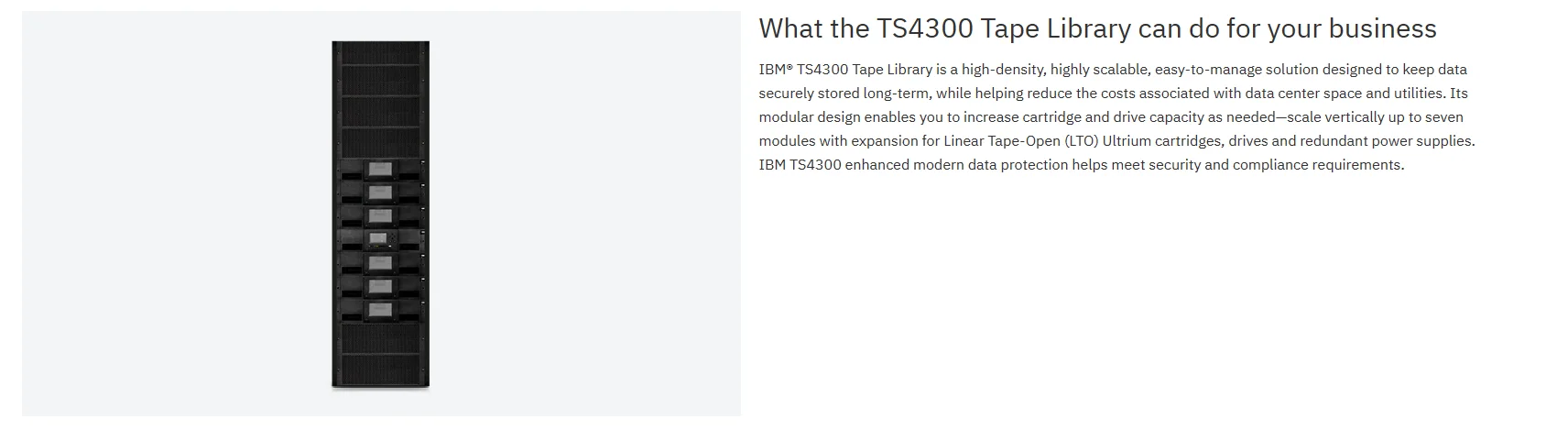 Easy to Use Efficient and Scalable IBM 3u TS4300 Tape Library 1