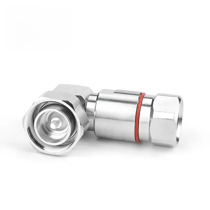 Good Quality 4.3/10 MINI DIN male Right Angle RF Connector For 1/2" flexible Cable Wires Connectors Adapter-boxintelecom