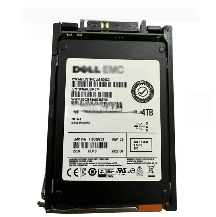 118000203 Enterprise Solid State Drive 3.84TB SAS Interface Adaptation 5051749 Storage Rac