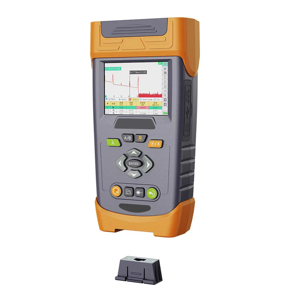 Komshine Mini OTDR Q55 Optical Time-Domain Reflectometer Fiber Optic Tester Handheld OTDR Tester with Power Meter Light Power-boxintelecom