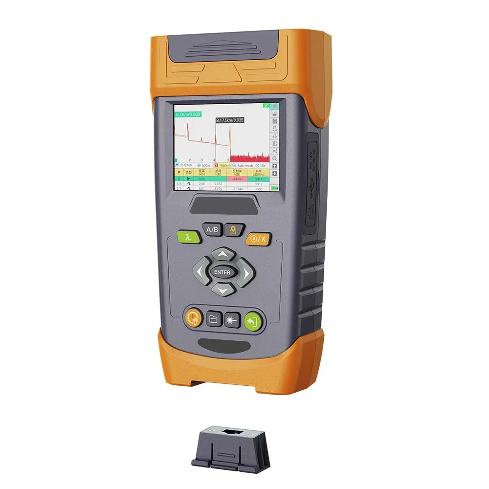 Komshine Mini OTDR Q55 Optical Time-Domain Reflectometer Fiber Optic Tester Handheld OTDR Tester with Power Meter Light Power-boxintelecom