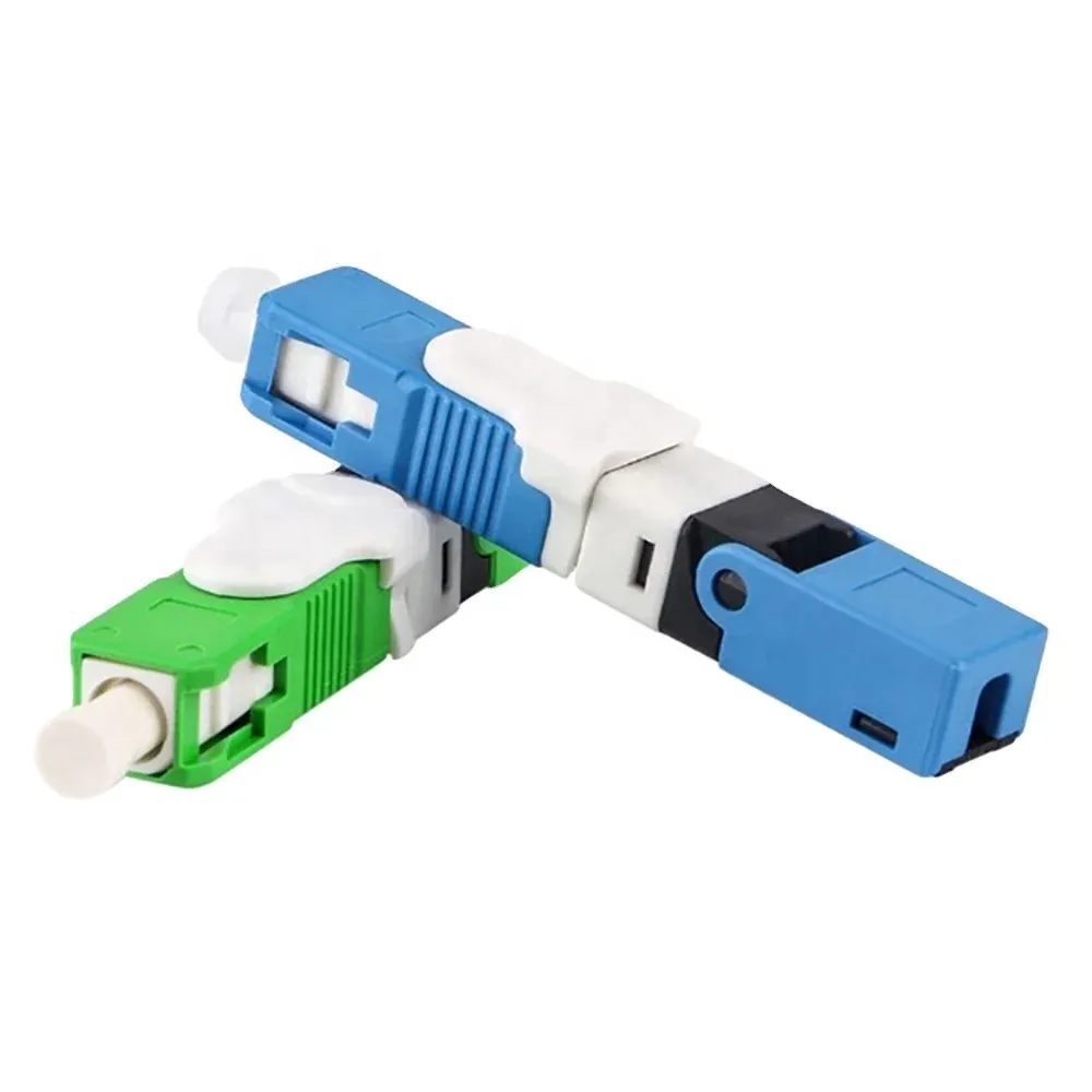 Quick SC/APC Fiber Optic Fast Connector FTTH 2x3mm Drop Cable 55mm POE IP TCP GPRS GSM