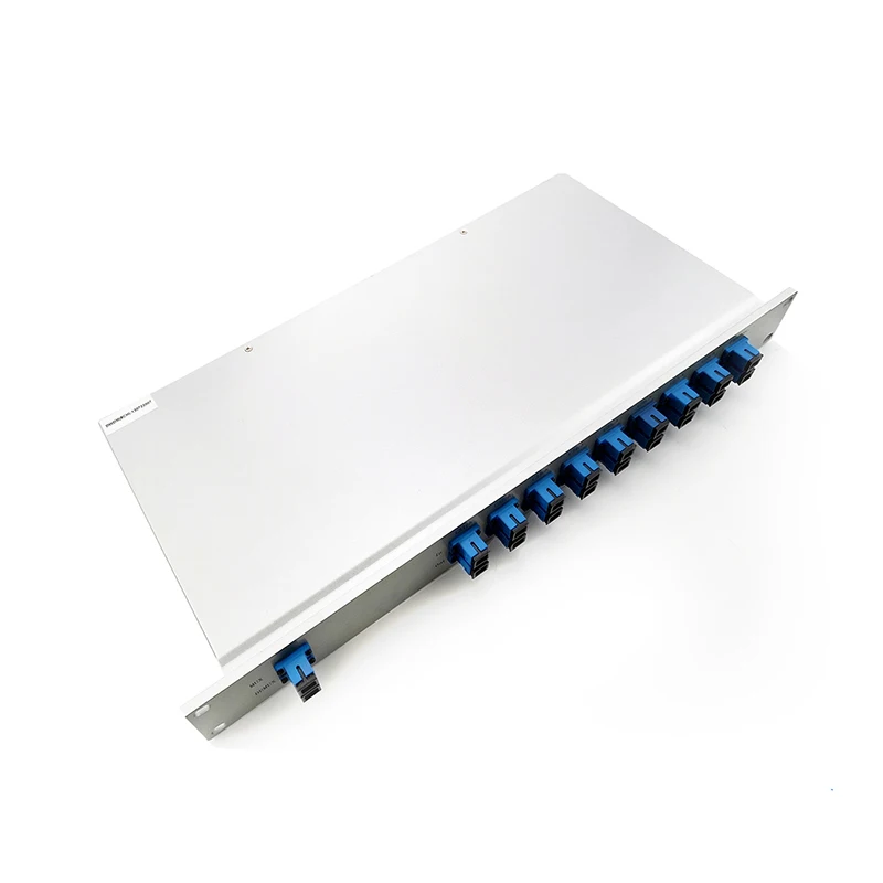 Fiber Optic Equipment ZG TECH Grey 1U 19'' Rack Mount 8CH+EXP DWDM MUX+DEMUX SC/UPC C31-C38 Wavelength 3-Year Warranty