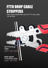 Factory Direct 8 in 1 Fiber Optic Cleaning Tools Fiber Stripping FTTH High Quality Network