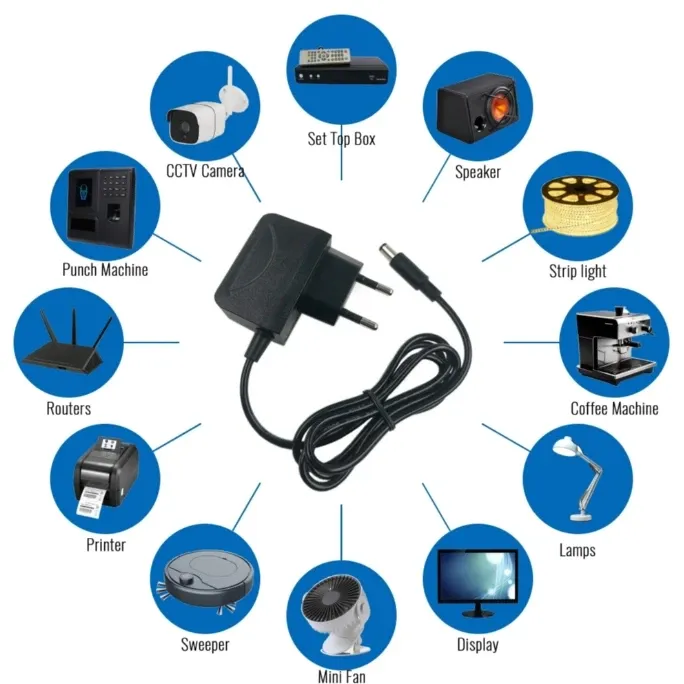 Used EU Original 12V USB Wired Power Adapter Mobile Charger 0.5A 1A 2A 3A Power Adapter Europe Plug for ONU-boxintelecom
