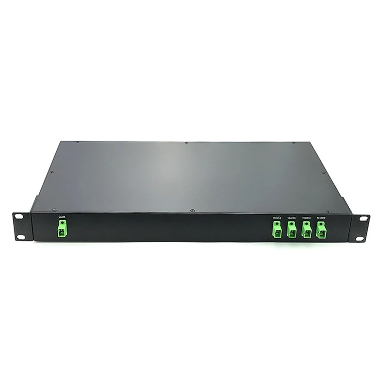 1U Rack Mount 4-Channel Fiber Optic CWDM MUX DEMUX with SCAPC Adaptor 1550 & 1610nm for Optical Network Equipment