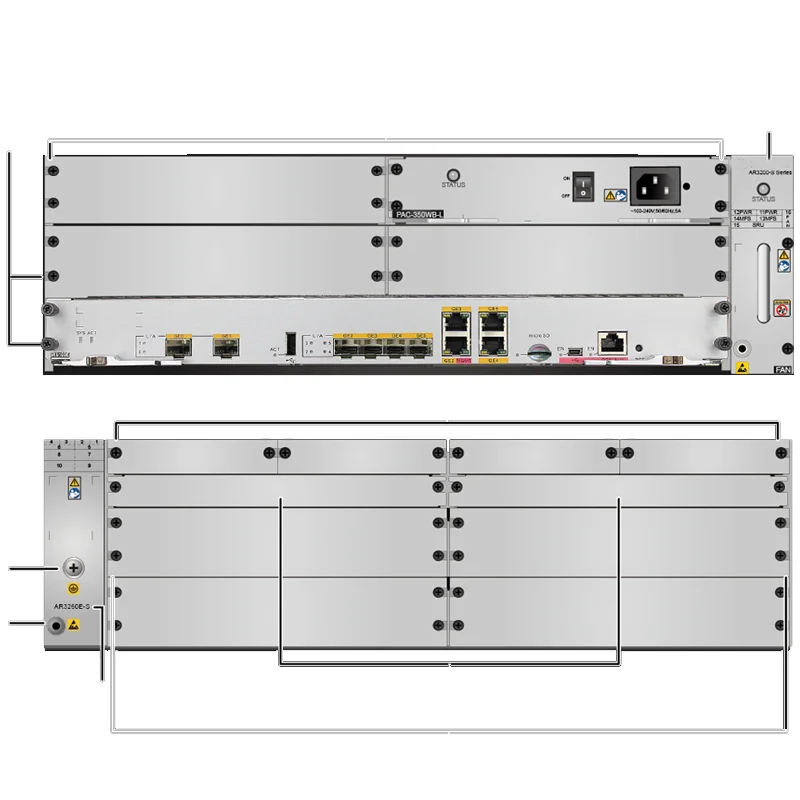 AR3260E-S 02351AUB Service and Router Unit 100E,4 SIC,2 WSIC,4 XSIC,350W AC Power 4G enterprise Industrial network access router 0