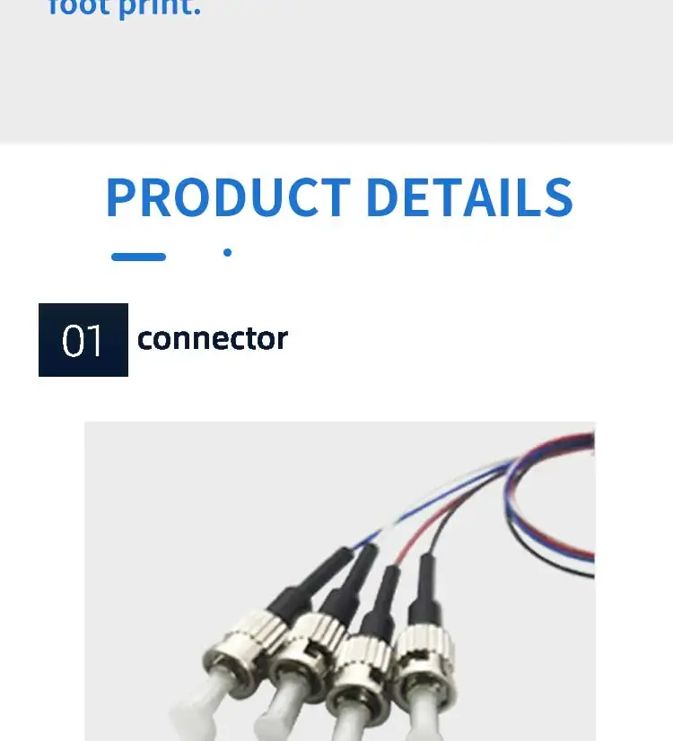 ZG TECH Dual 1x2 Singlemode Fiber Optic Switch 2x4 8 Ports 1310/1550nm Mechanical LC/SC/FC/ST Connectors FTTx Use 2 Years