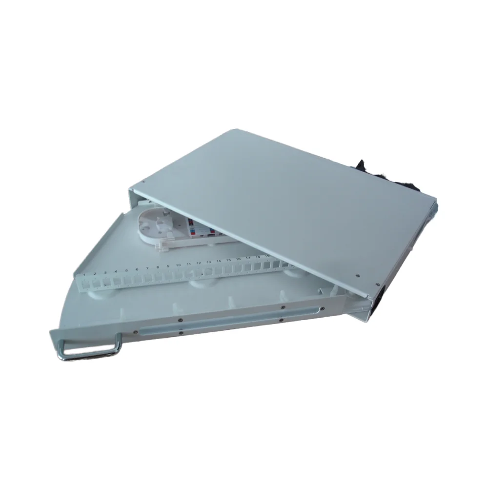 Rotary Type Fiber Optic Distribution Box 1U Patch Panel for 5G FTTH FTTX Broadband Network