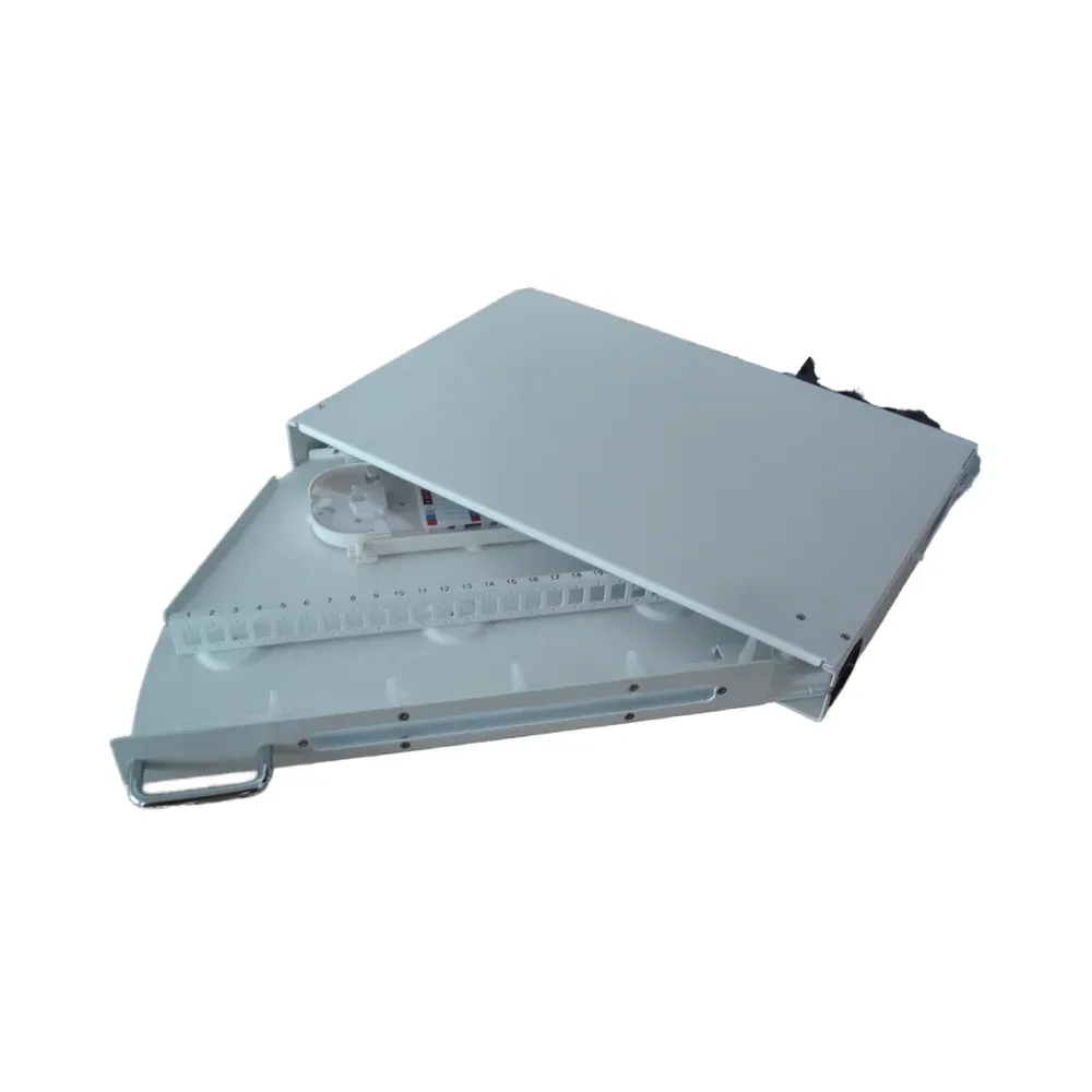 Rotary Type Fiber Optic Distribution Box 1U Patch Panel for 5G FTTH FTTX Broadband Network