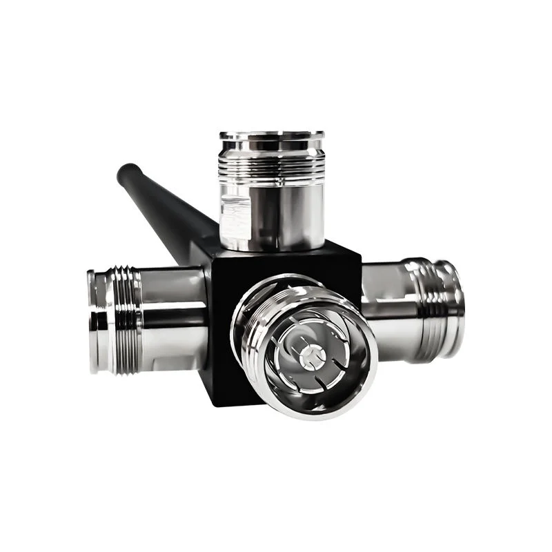 Manufacture 380-3800MHz 4 Way Round Cavity Power Splitter -160dBc Low PIM Power Splitter R