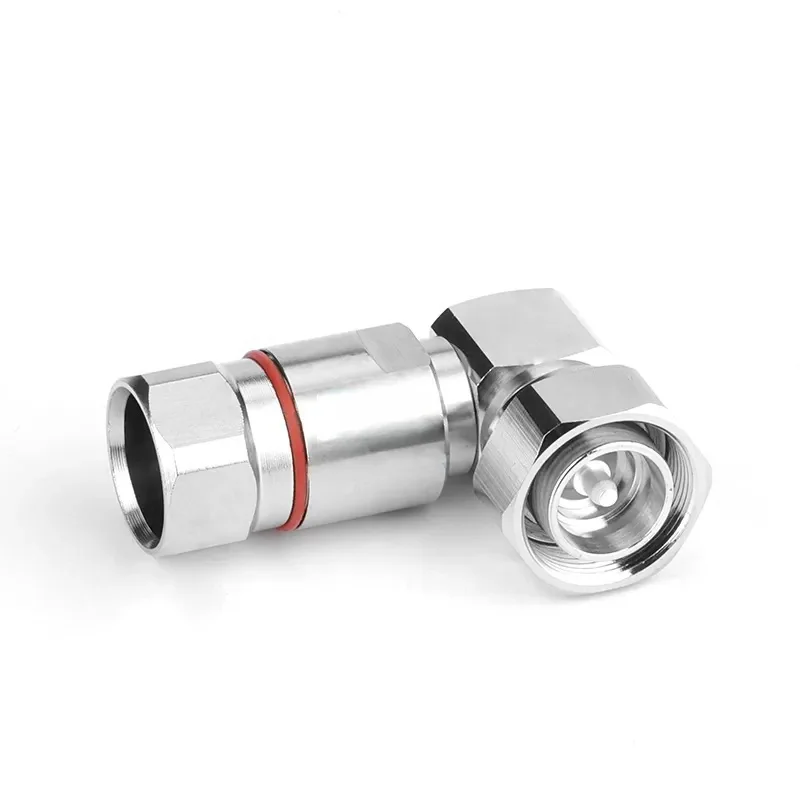 Good Quality 4.3/10 MINI DIN male Right Angle RF Connector For 1/2" flexible Cable Wires Connectors Adapter-boxintelecom