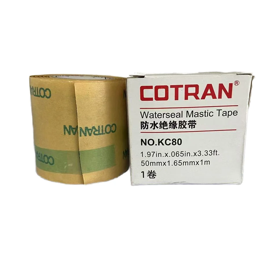 Cotran KC80 Butyl Rubber Black 1m High Voltage 1kV Waterproof Insulation Tape with 1.16Mpa
