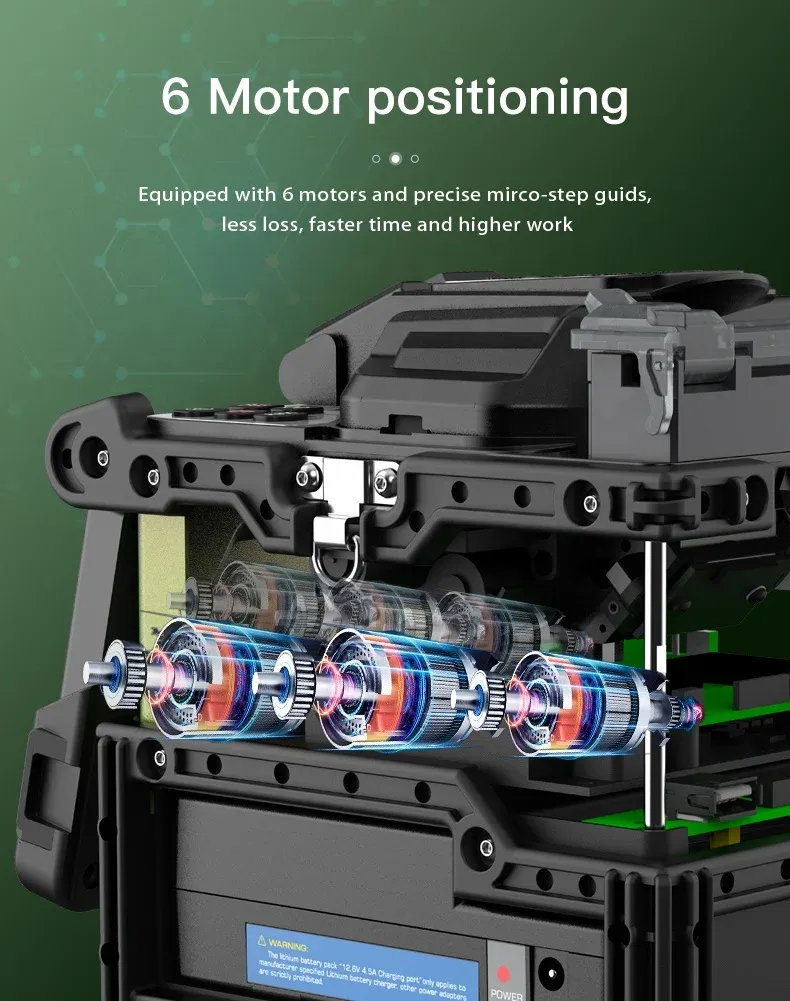 Original Komshine FX39 Trunk Fusion Splicer Six Motors Core to Core Alignment Spanish Fren