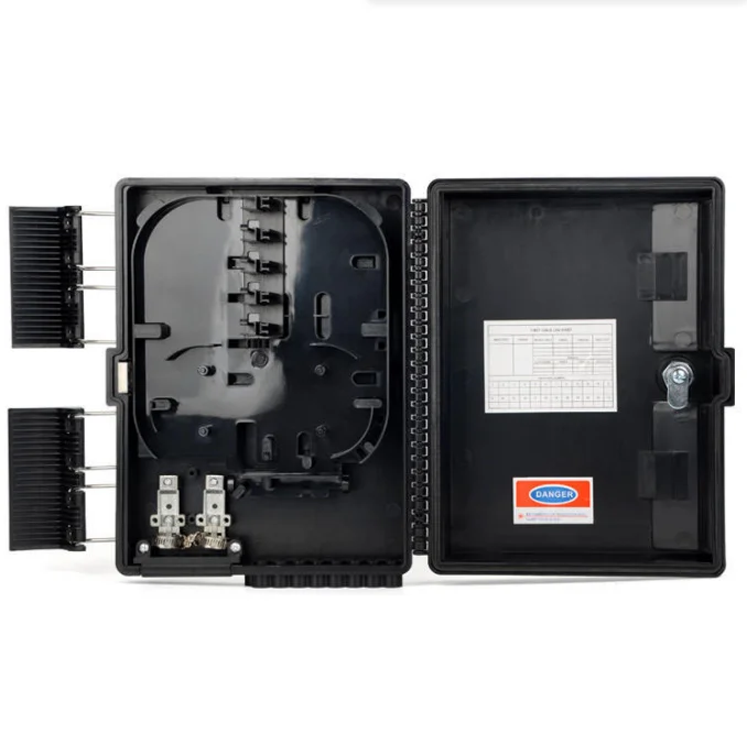 16 Core Outdoor Fiber Distribution Box IP65 FTTH Optical Termination Box Black NAP Fiber Splitter Enclosure-boxintelecom