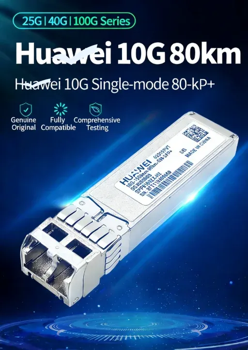 10G SFP+ Transceiver 1550nm 80km SMF LC Duplex DOM 10GBASE-ZR Optical Transceiver Module